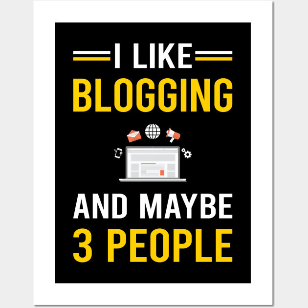 3 People Blogging Blog Blogger Wall Art by Bourguignon Aror